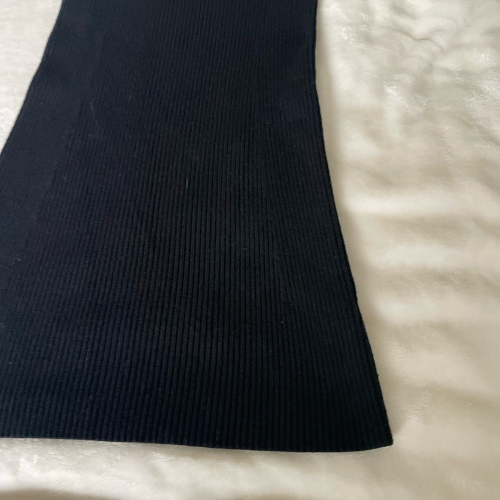 French Connection Black Ribbed Mini Dress - Picture 5 of 8